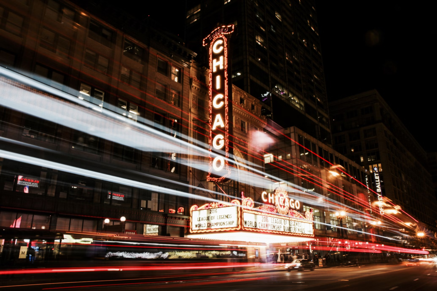 A gorgeous shot of Chicago at night.