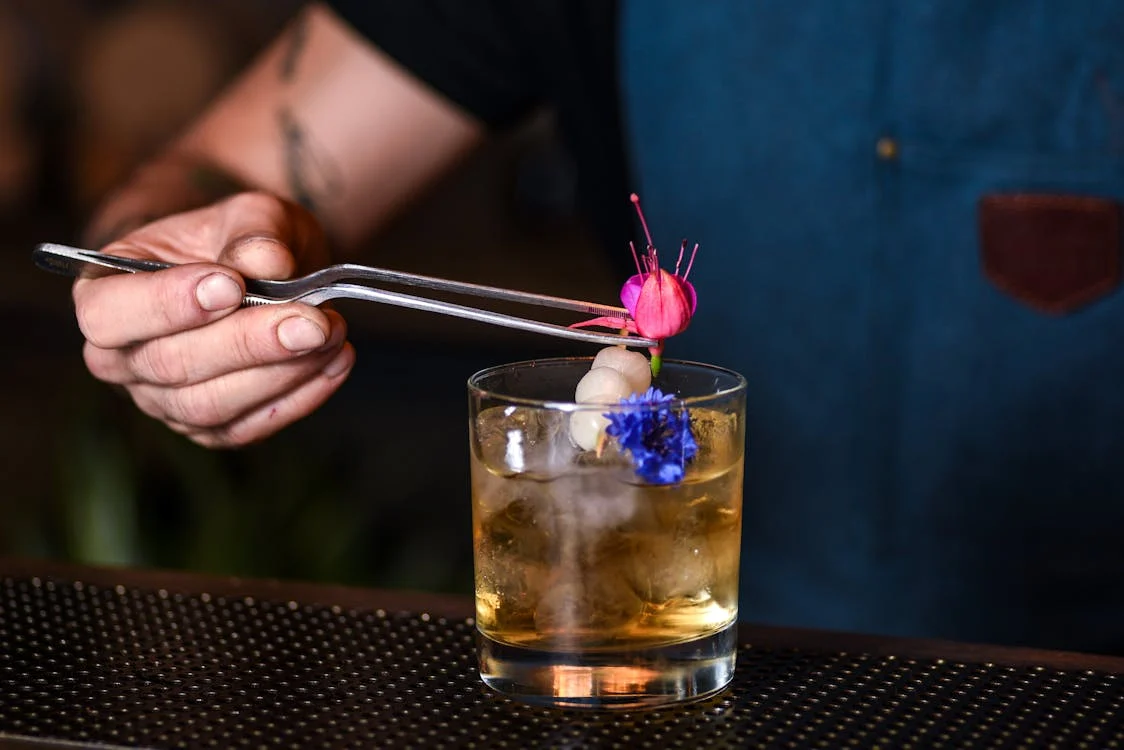 Bartender preparing a cocktail