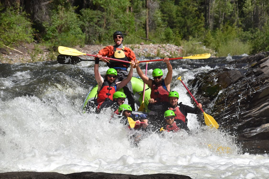 People on a rafting adventure